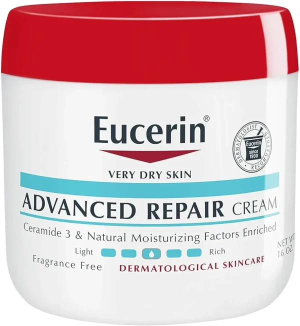 کرم ترمیم کننده پیشرفته eucerin مخصوص پوست های خیلی خشک مرطوب کننده صورت بدن